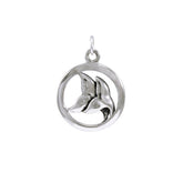 Double Whale Tail Sterling Silver Charm TCM565 - Charms